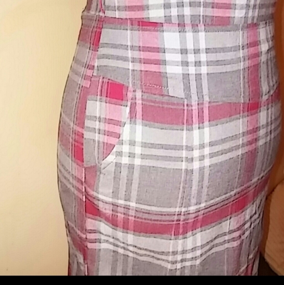 Darling Plaid Strapless Dress - Picture 3 of 4